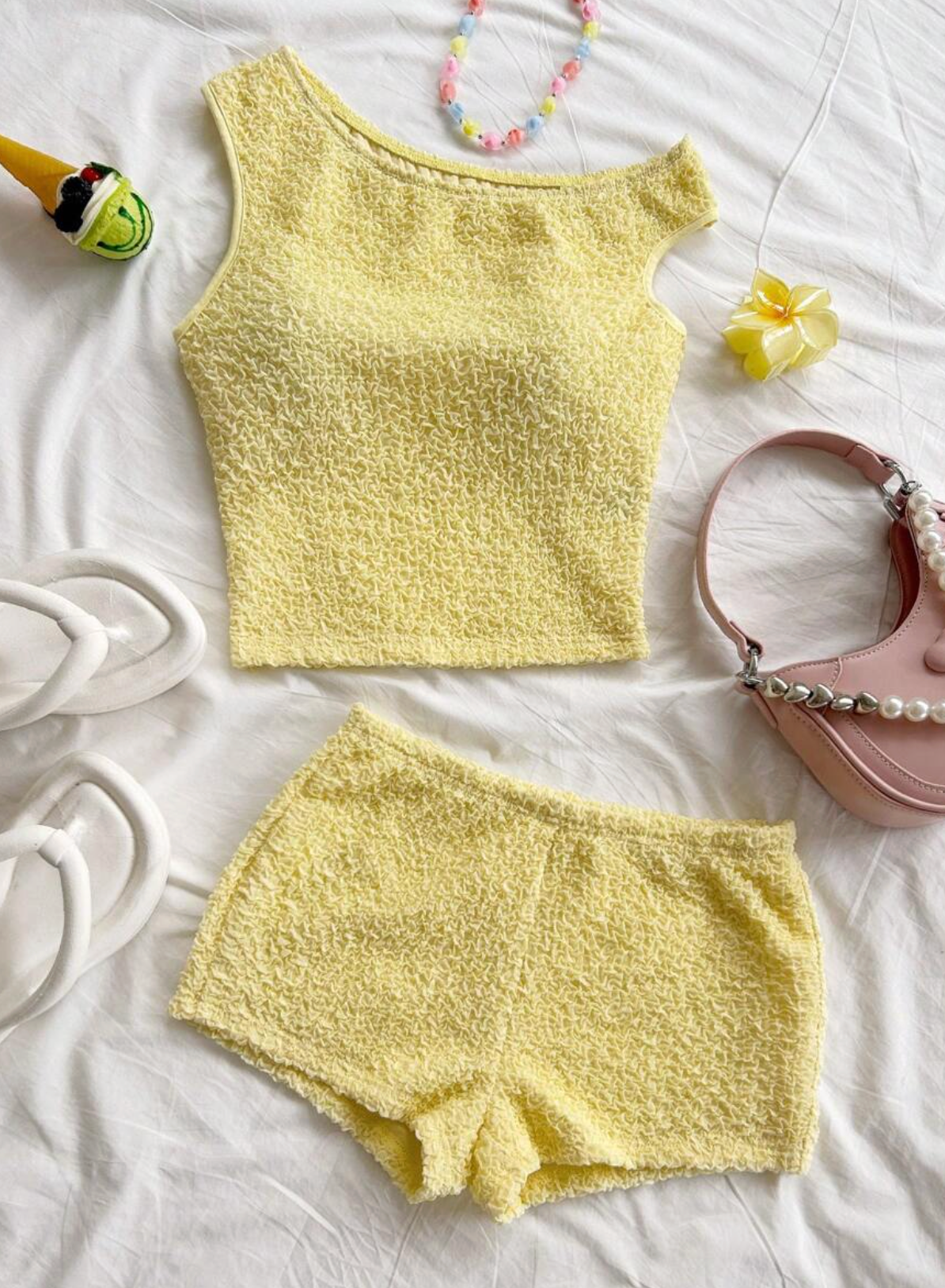 Conjunto Riviera Rayas de Punto – Top y Shorts