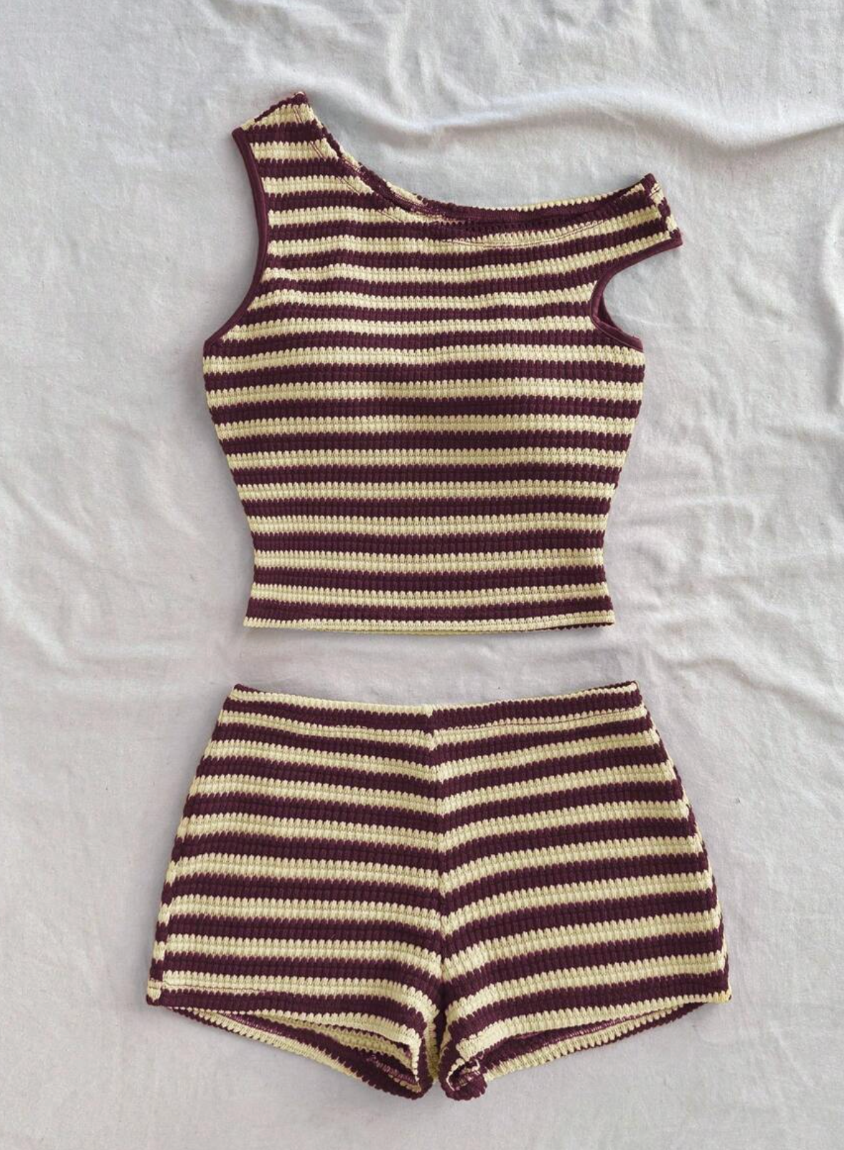 Conjunto Riviera Rayas de Punto – Top y Shorts
