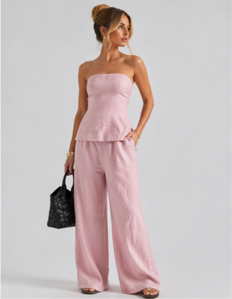 Conjunto Élégance – Top Tubo y Pantalón