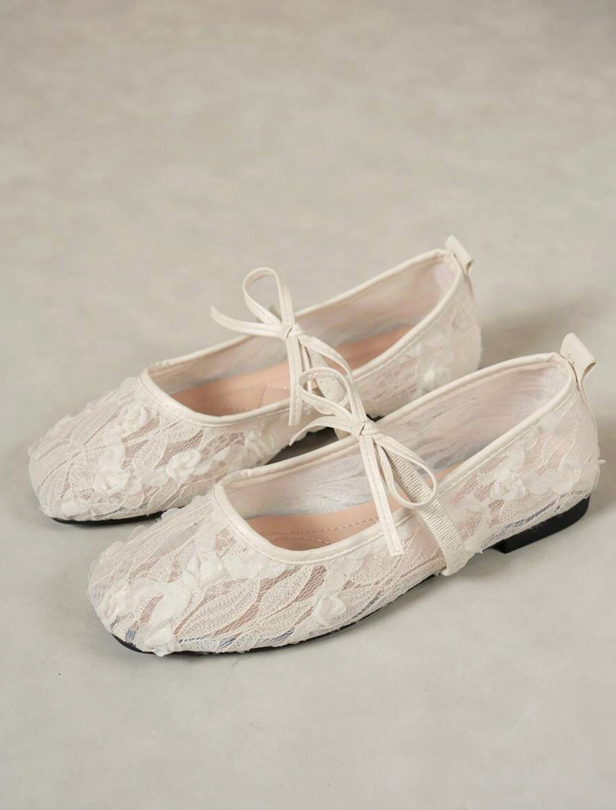 Bailarinas Blancas Lazo Floral