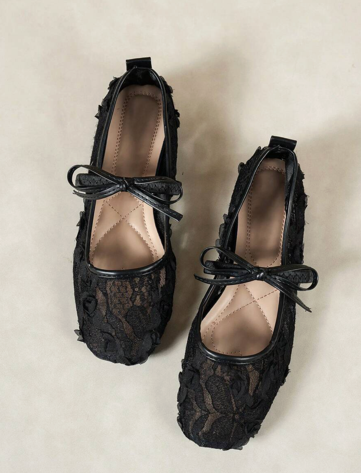 Bailarinas Blancas Lazo Floral